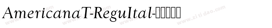 AmericanaT-ReguItal字体转换