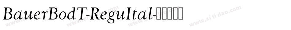 BauerBodT-ReguItal字体转换
