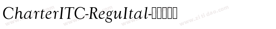 CharterITC-ReguItal字体转换
