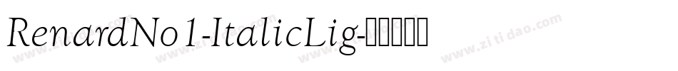RenardNo1-ItalicLig字体转换