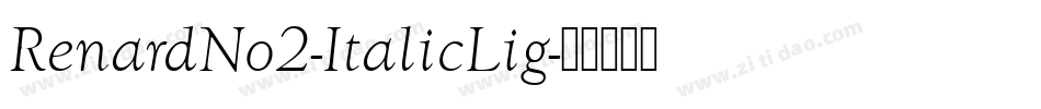 RenardNo2-ItalicLig字体转换