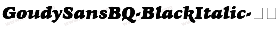 GoudySansBQ-BlackItalic字体转换
