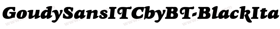 GoudySansITCbyBT-BlackItalic字体转换