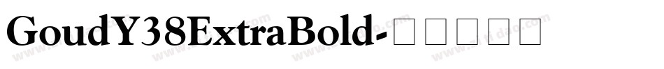GoudY38ExtraBold字体转换