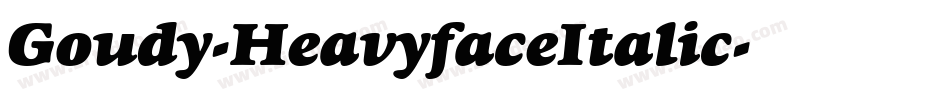 Goudy-HeavyfaceItalic字体转换