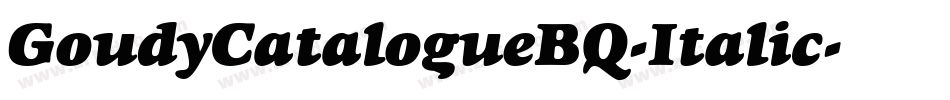 GoudyCatalogueBQ-Italic字体转换