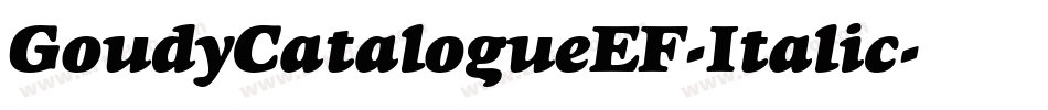GoudyCatalogueEF-Italic字体转换
