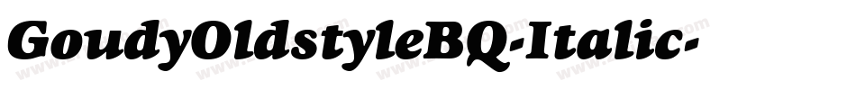 GoudyOldstyleBQ-Italic字体转换