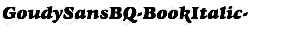 GoudySansBQ-BookItalic字体转换