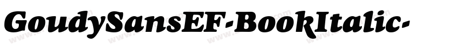GoudySansEF-BookItalic字体转换