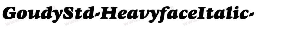 GoudyStd-HeavyfaceItalic字体转换