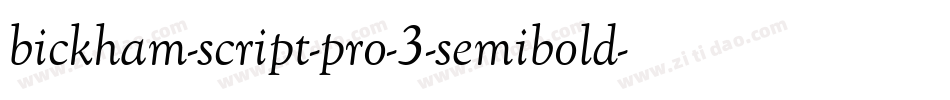 bickham-script-pro-3-semibold-2字体转换