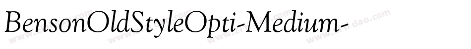 BensonOldStyleOpti-Medium字体转换