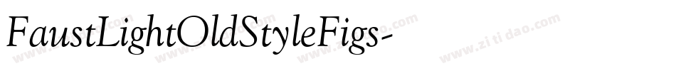 FaustLightOldStyleFigs字体转换