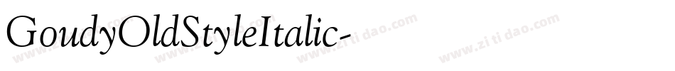 GoudyOldStyleItalic字体转换