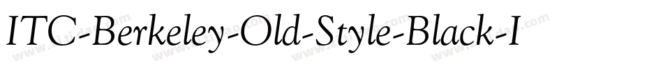 ITC-Berkeley-Old-Style-Black-It字体转换