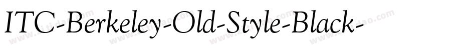 ITC-Berkeley-Old-Style-Black字体转换