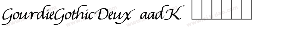 GourdieGothicDeux-aadK字体转换