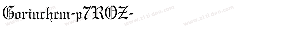 Gorinchem-p7ROZ字体转换
