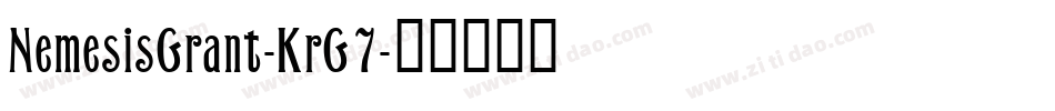 NemesisGrant-KrG7字体转换