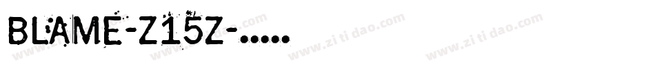 Blame-Z15z字体转换