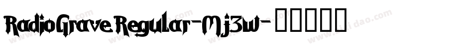 RadioGraveRegular-Mj3w字体转换