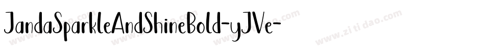 JandaSparkleAndShineBold-yJVe字体转换
