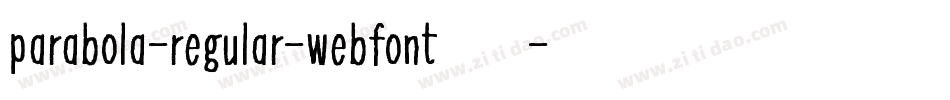 parabola-regular-webfont转换器字体转换