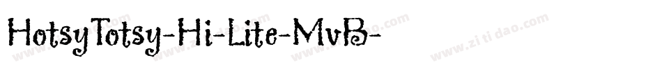 HotsyTotsy-Hi-Lite-MvB字体转换