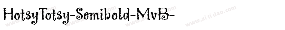 HotsyTotsy-Semibold-MvB字体转换