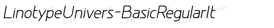 LinotypeUnivers-BasicRegularItalic字体转换