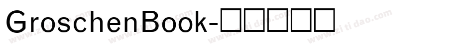 GroschenBook字体转换