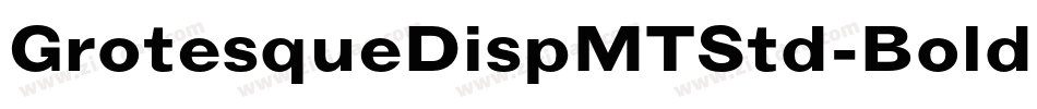 GrotesqueDispMTStd-BoldCn字体转换