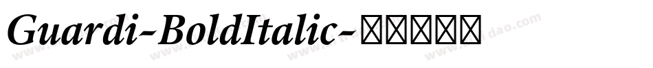 Guardi-BoldItalic字体转换