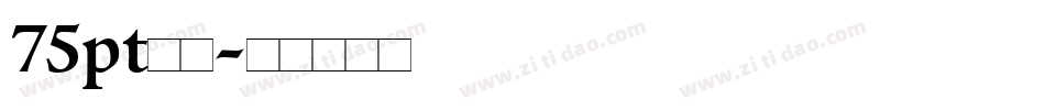 75pt宋体字体转换