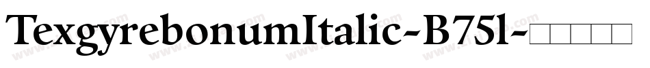 TexgyrebonumItalic-B75l字体转换