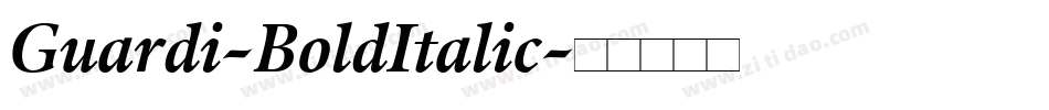 Guardi-BoldItalic字体转换