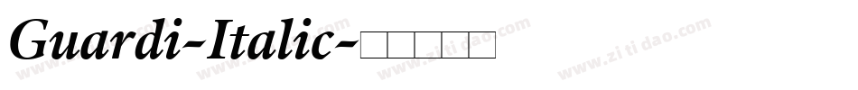 Guardi-Italic字体转换