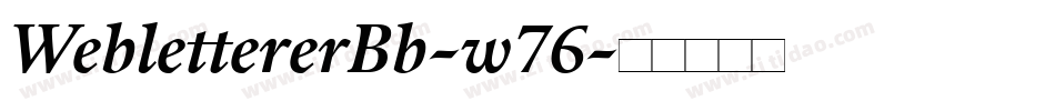 WeblettererBb-w76字体转换