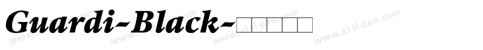 Guardi-Black字体转换