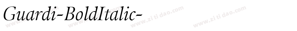 Guardi-BoldItalic字体转换