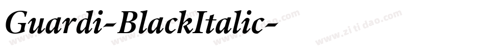 Guardi-BlackItalic字体转换