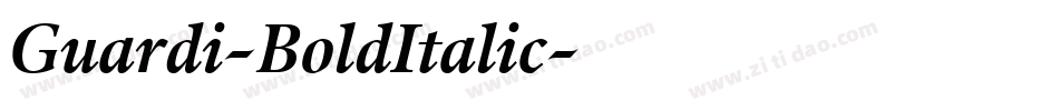 Guardi-BoldItalic字体转换