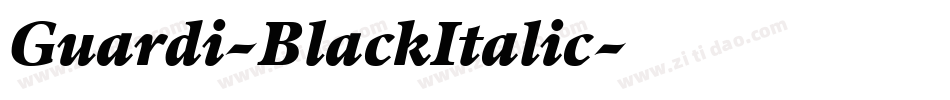 Guardi-BlackItalic字体转换