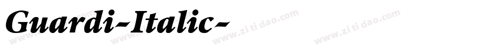 Guardi-Italic字体转换