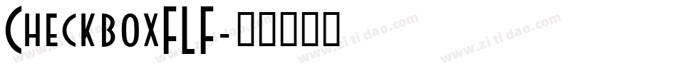 CheckboxFLF字体转换