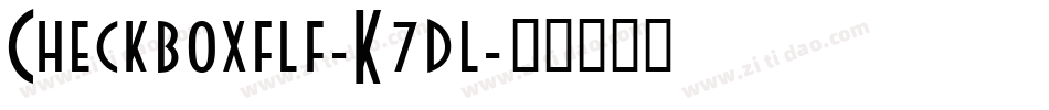 Checkboxflf-K7dl字体转换