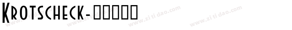 Krotscheck字体转换