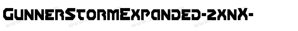GunnerStormExpanded-2xnX字体转换