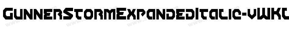 GunnerStormExpandedItalic-vWKL字体转换